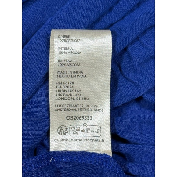 by Anthropologie‎ Blue Slip Dress Midi Spaghetti Strap Size M - Picture 5 of 9